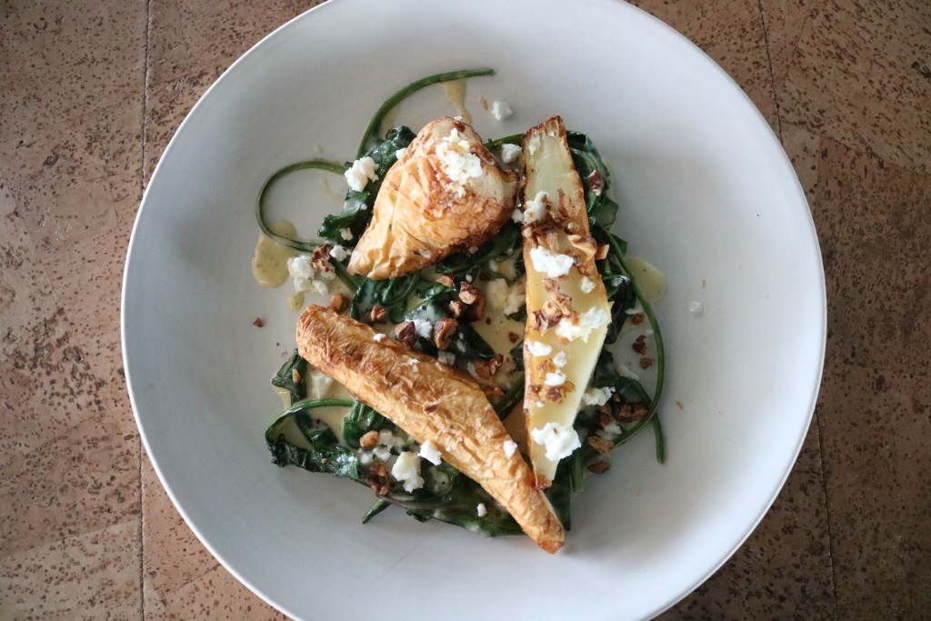 Whole Roast Parsnip, Feta & Creamed Sea Beets with Toasted Walnut 2